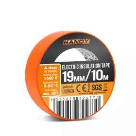 Narancssárga szigetelőszalag-PVC, 10 m