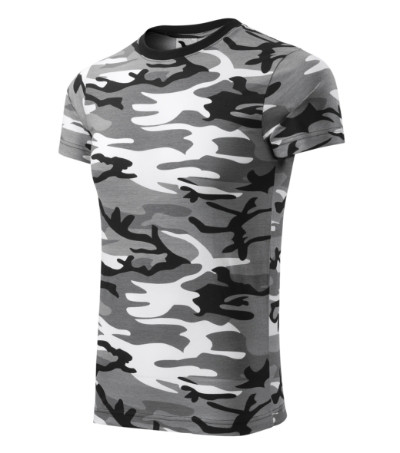 Póló unisex Camouflage 144 szürke terepszín S méret