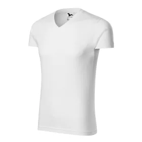 Póló férfi Slim Fit V-neck 146 fehér S méret