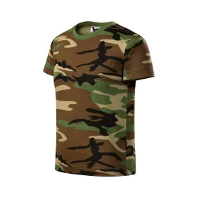   Póló gyerek Camouflage 149 barna terepszín 110 cm/4 éves méret