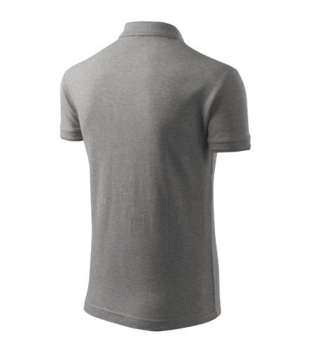 Pique Polo galléros póló férfi sötétszürke melírozott 3XL