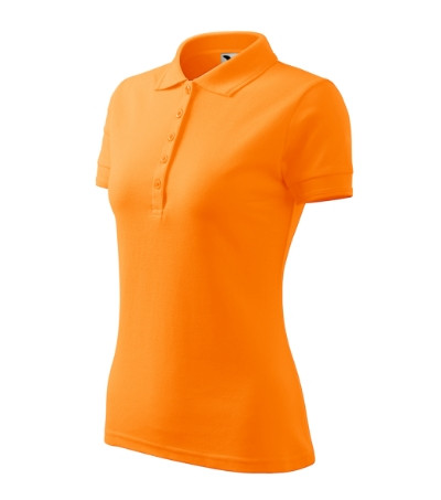 Galléros póló női Pique Polo 210 mandarinsárga XL méret