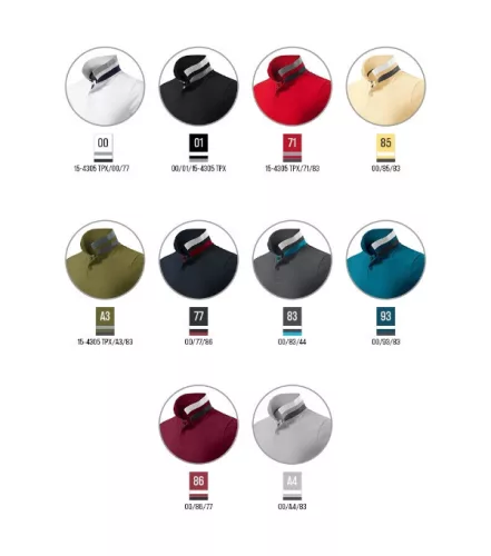 Galléros póló férfi Collar Up 256 ezüstszürke 2XL méret