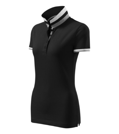 Galléros póló női Collar Up 257 fekete XS méret