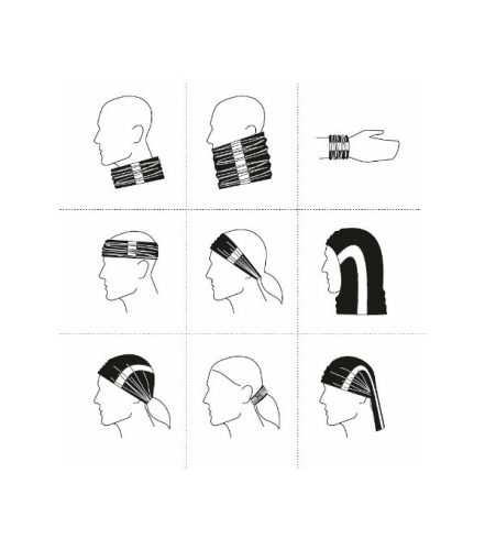 Kendő unisex HV Twister 3V8 fluoreszkáló sárga uni méret