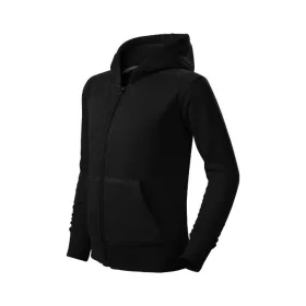 Trendy Zipper felső gyerek fekete 122 cm/6 éves