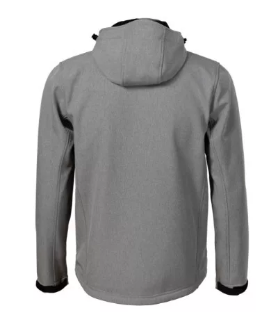Performance softshell kabát férfi sötétszürke melírozott 4XL