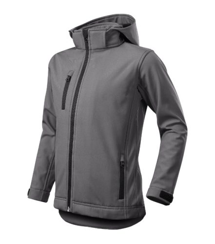 Performance softshell kabát gyerek acélszürke 158 cm/12 éves