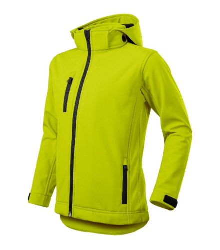 Performance softshell kabát gyerek lime 134 cm/8 éves