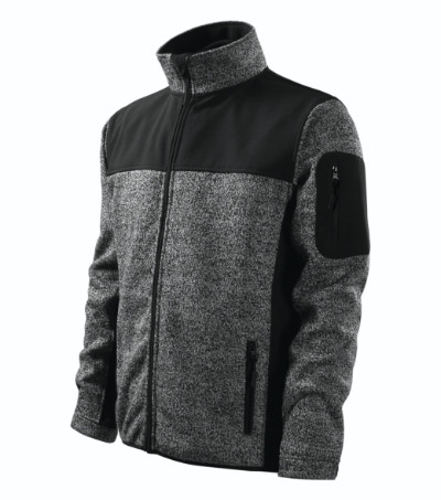 Softshell kabát férfi Casual 550 kötött melanzs szürke M méret