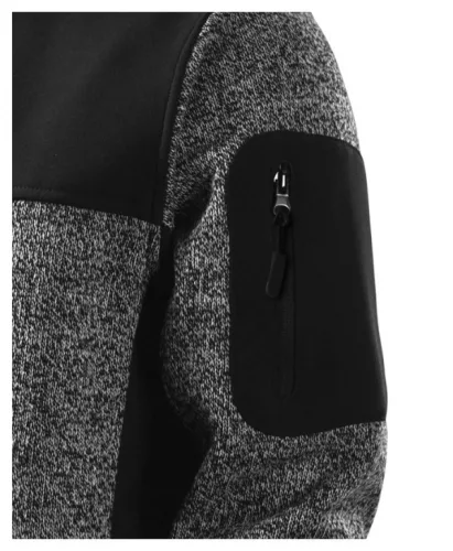 Softshell kabát férfi Casual 550 kötött melanzs szürke 3XL méret