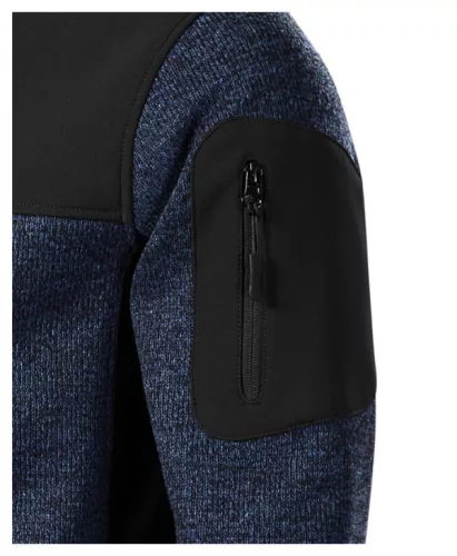 Softshell kabát férfi Casual 550 kötött melanzs kék 2XL méret