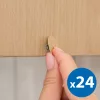 Csavartakaró kupak készlet-Tölgy színű, 24 darabos csomagban