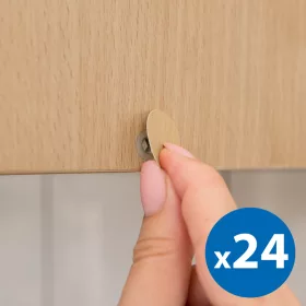   Csavartakaró kupak készlet-Tölgy színű, 24 darabos csomagban