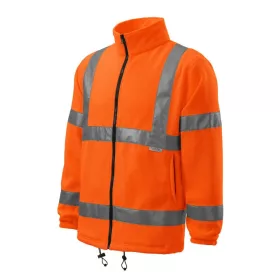   Polár unisex HV Fleece Kabát 5V1 fluoreszkáló narancssárga M méret