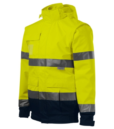 Kabát unisex HV Guard 4 in 1 5V2 fluoreszkáló sárga M méret