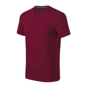 Action V-neck póló férfi garnet S