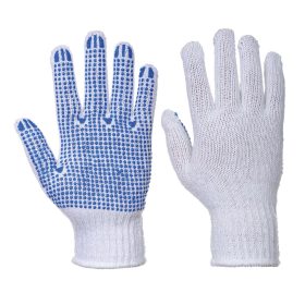 PVC pontozott kesztyű White/Blue L