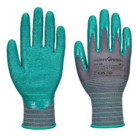 Grip 15 érdesített nitril kesztyű (12 pár) Grey/Green L