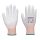 LR13 ESD PU tenyérmártott kesztyű - 12 pár/csomag Grey/White S