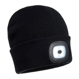 Beanie USB újratölthető LED-es fejlámpa fekete