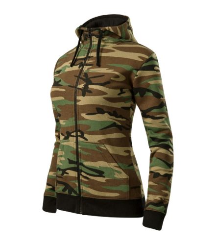 Camo Zipper felső női barna terepszín S