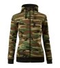 Camo Zipper felső női barna terepszín S