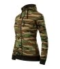 Camo Zipper felső női barna terepszín 2XL