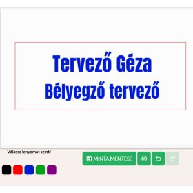 Egyedileg tervezhető kétsoros bélyegző