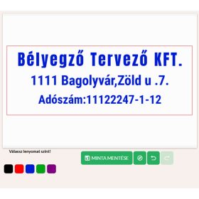 Egyedileg tervezhető háromsoros bélyegző