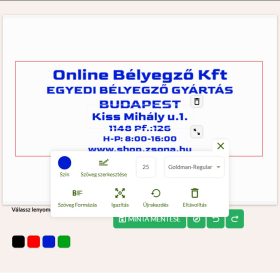 Egyedileg tervezhető hétsoros bélyegző