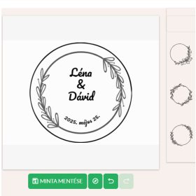 Egyedileg tervezhető ESKÜVŐI bélyegző