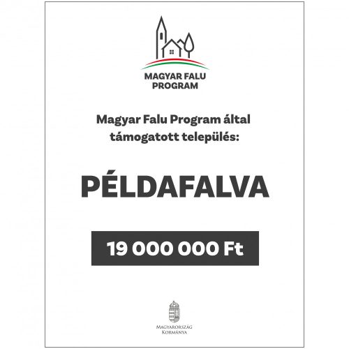 Magyar Falu Program támogatói összefoglaló tábla