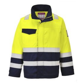 Hi-Vis Modaflame munkakabát Yellow/Navy L