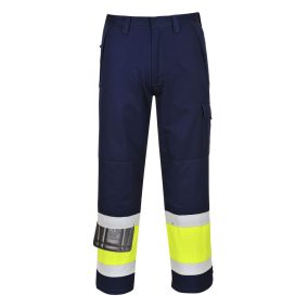 Hi-Vis Modaflame nadrág Yellow/Navy Tall XL