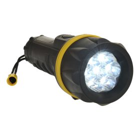 7 LED gumi zseblámpa Yellow/Black
