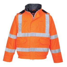 Bizflame Rain Hi-Vis Antistatic FR bomber kabát narancs 4XL