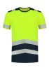 Póló unisex T-Shirt High Vis Bicolor T01 fluoreszkáló sárga S méret