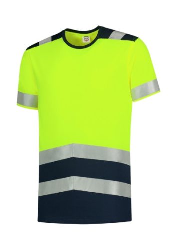 Póló unisex T-Shirt High Vis Bicolor T01 fluoreszkáló sárga L méret