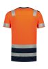 Póló unisex T-Shirt High Vis Bicolor T01 fluoreszkáló narancssárga S méret