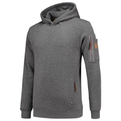 Premium Hooded Sweater felső férfi stone melange M