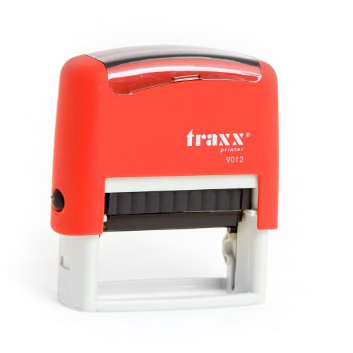 Automata piros TRAXX  9012 bélyegző egyedi fekete lenyomattal