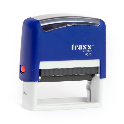 Automata kék TRAXX  9013 bélyegző egyedi zöld lenyomattal