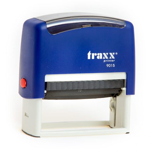 Automata kék TRAXX  9015 bélyegző egyedi fekete lenyomattal