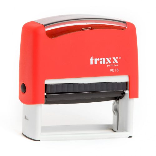 Automata piros TRAXX  9015 bélyegző egyedi zöld lenyomattal