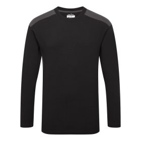 Kéttónusú T-Shirt L/S Black/Grey L