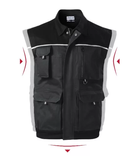 Munkamellény férfi Woody W52 ébenszürke 52/54 méret