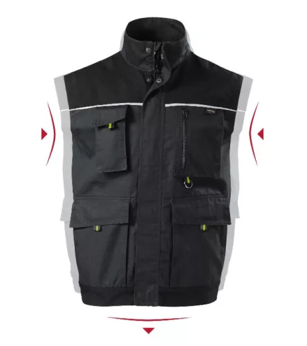 Munkamellény férfi Ranger W54 ébenszürke 44/46 méret