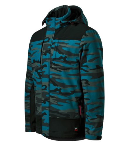 Vertex Camo téli softshell kabát férfi camouflage petrol S