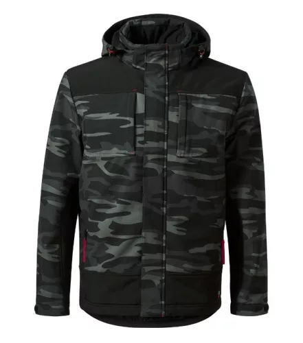 Téli softshell kabát férfi Vertex Camo W56 camouflage dark gray S méret